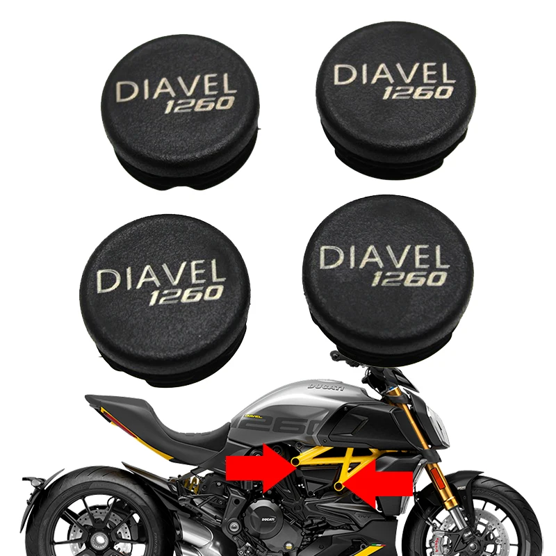 

4pcs Customized Frame Cap Decorative Frame Hole Cover Fit For Ducati Diavel 1260 / S / Lamborghini 2019-2022 Set Accessories