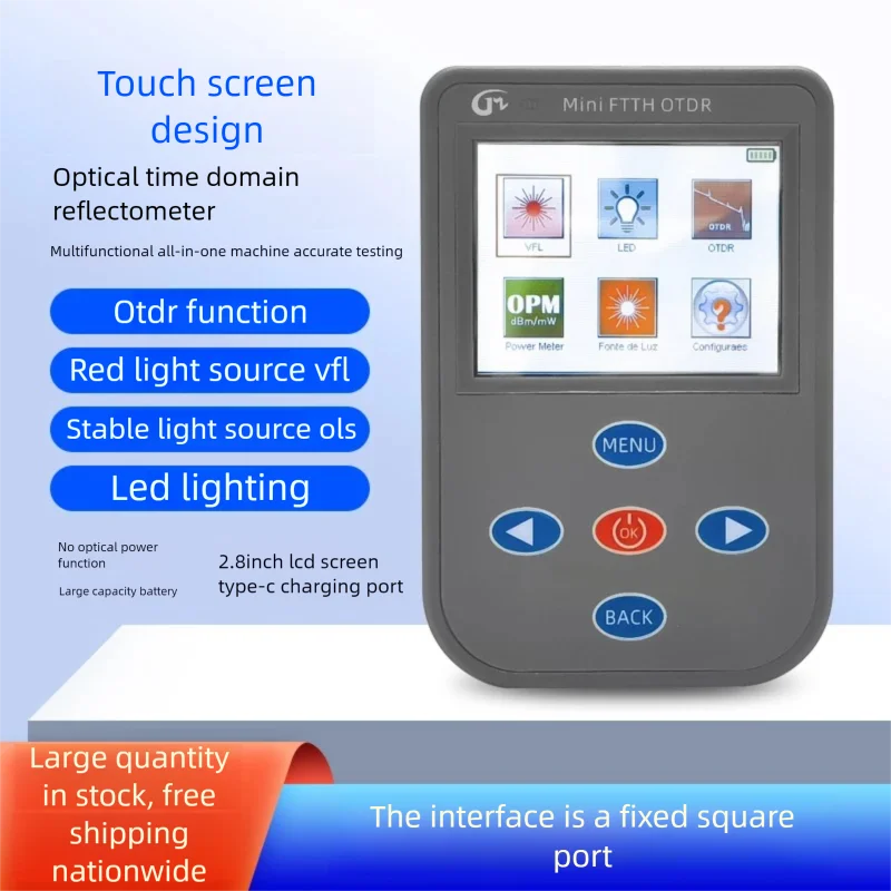 

Mini FTTH OTDR Fiber Optic Tester Optical Time Domain Reflectometer Fiber Fault Length Tester with Installation Tool 1550nm