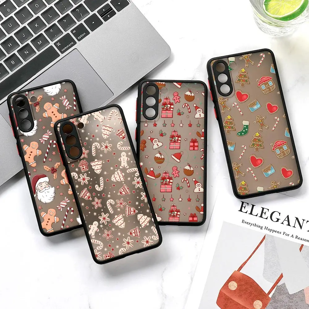 

Merry Christmas Drawings Print Cute Funda For Samsung Galaxy S25 S24 S23 S22 S21 S20 Ultra S24 S23 FE S10 Plus Note20 Phone Case