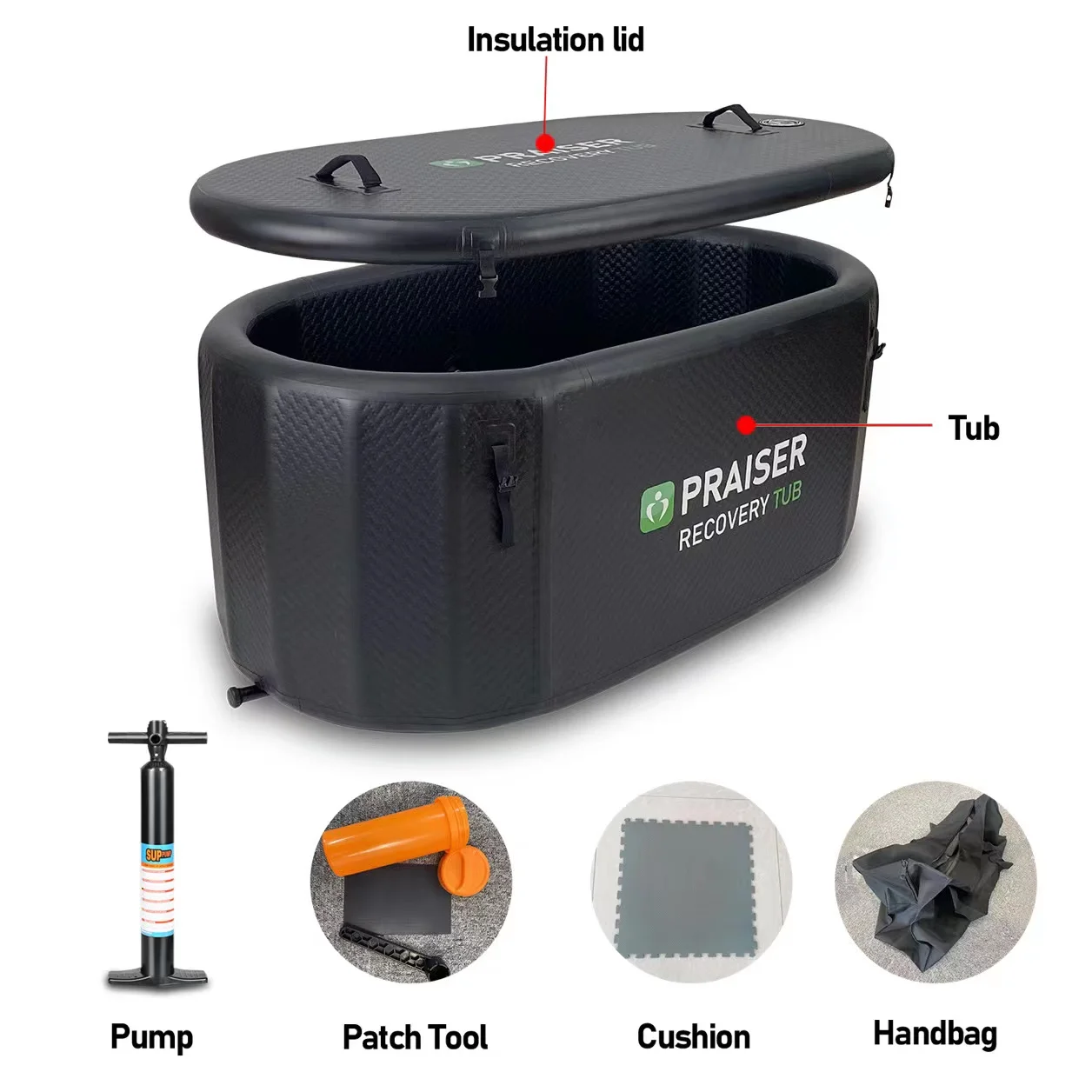 오벌 홈 피트니스 420리터 성인용 원형 배럴 PVC 스파 야외 욕조 냉수 치료 욕조 휴대용 아이스 배스 회복 포드