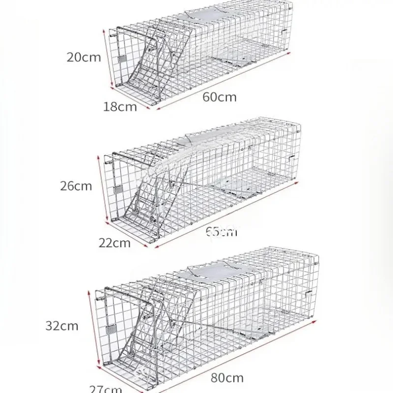 Foldable Reusable Humane Live Animal Trap Small Dogs Raccoons Cats Groundhogs Opossums Large 1-Door Mousetrap