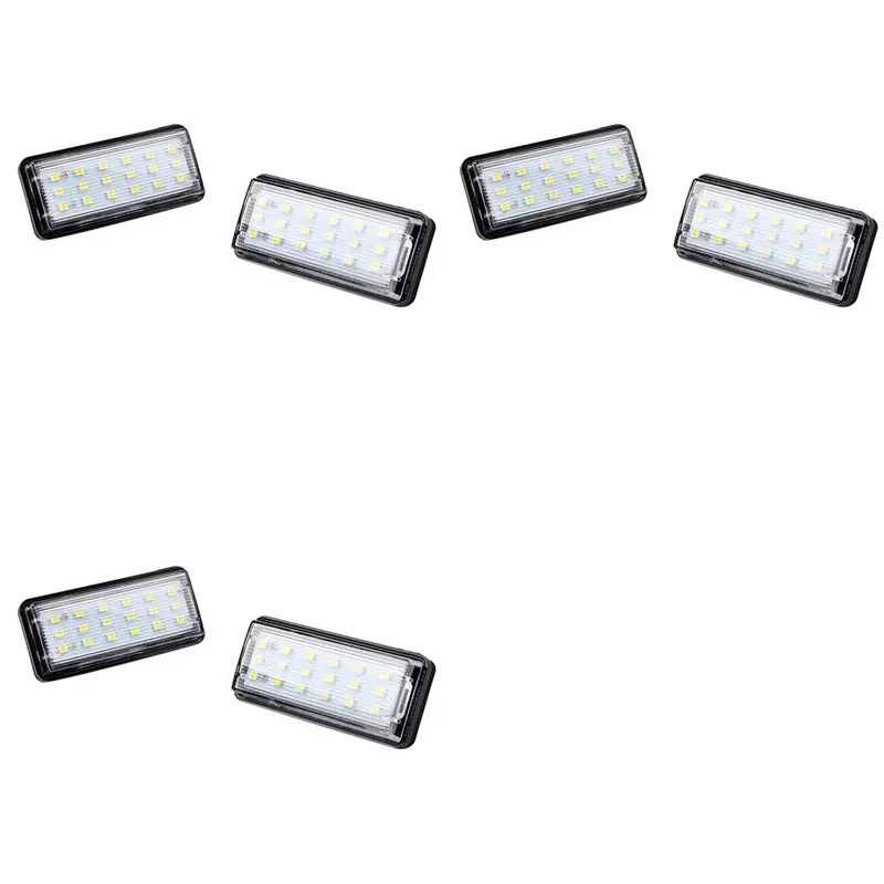 

Leading-Edge-6X Canbus Car LED Number License Plate Light For Toyota Land Cruiser 100 200 Prado 120 Reiz 4D Mark X Accessories