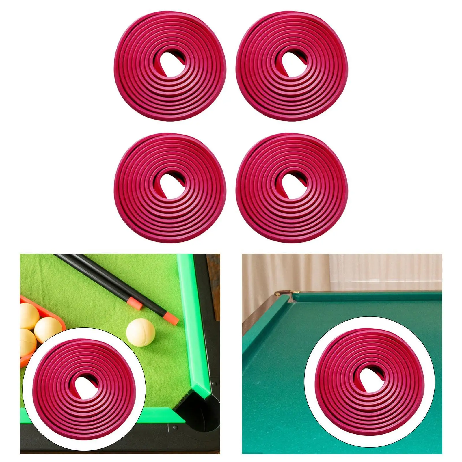 

1 Roll Pool Table Bumpers 10M Long Facings Repair DIY Tablecloth Decoration Protector for Game Room Pool Table Sports Snooker