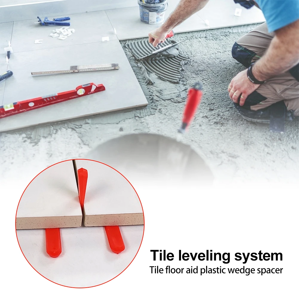 

100pcs set Tile Alignment Tile Leveling System Locator Spacers Level Wedges Adjust the Caused by Ceramic Tile Defects