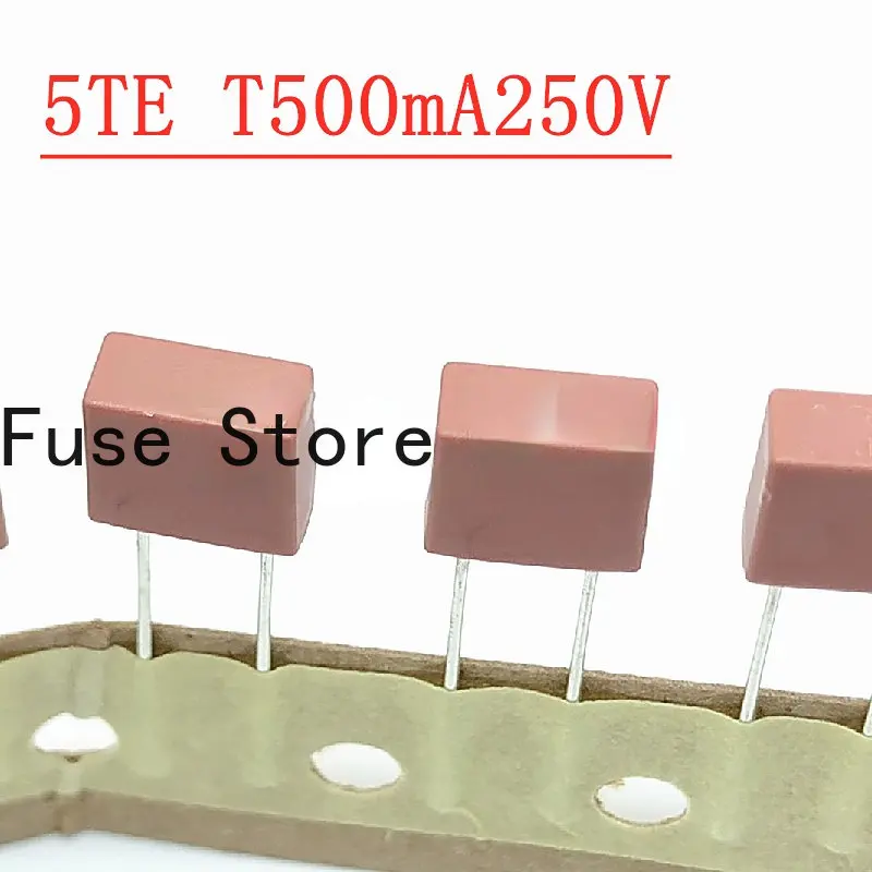 10PCS 5TE Square Fuse Tube T500A 250V 0.5A Slow Fusing When Delayed