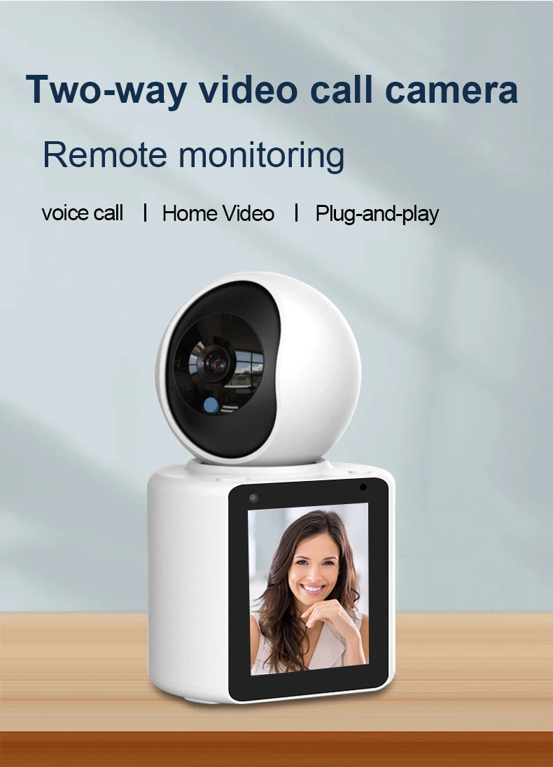 Intelligent WiFi Video Call Camera 2.8 inch IPS Screen FHD1080P Two Way Audio Video Call home camera