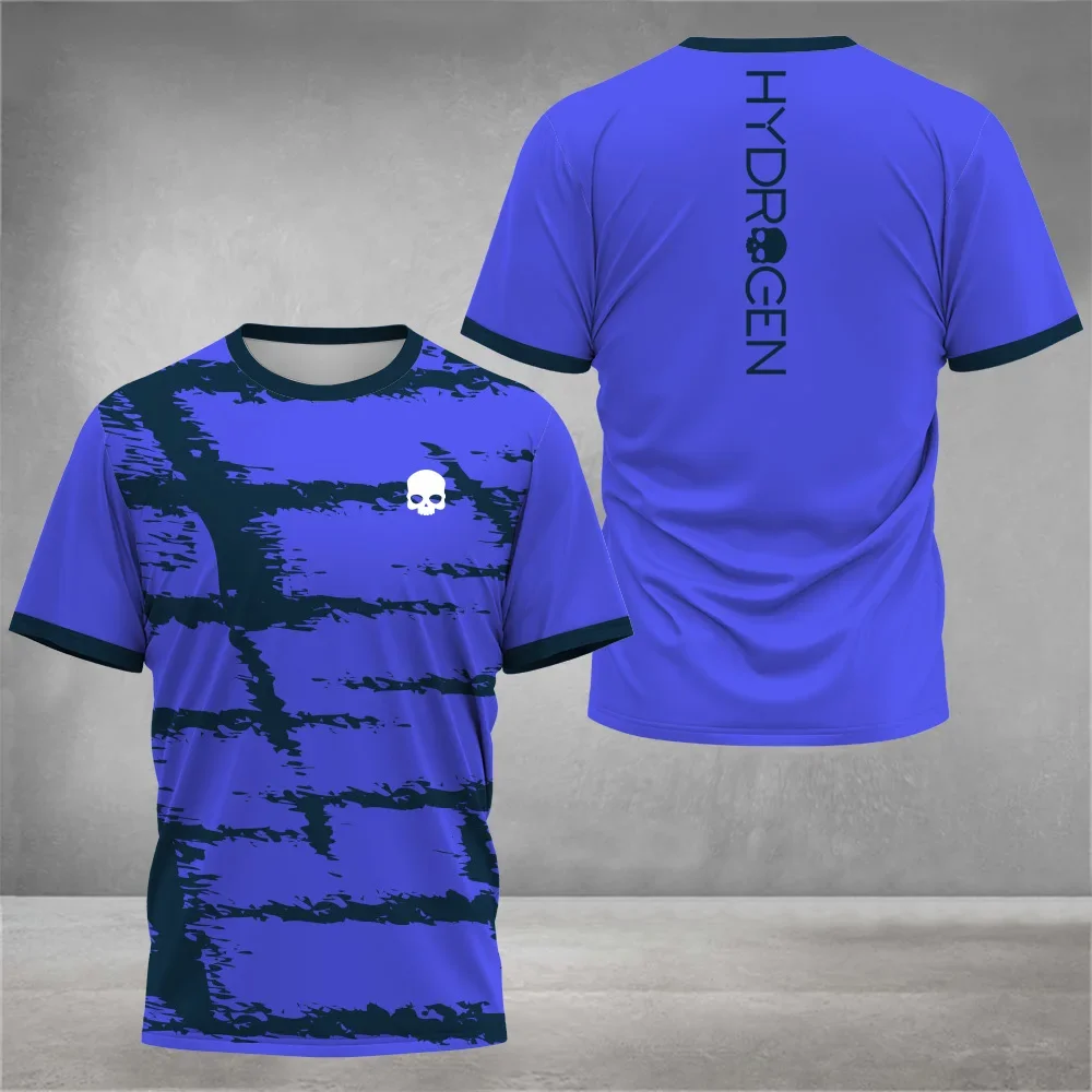 Camiseta esportiva de moda masculina de verão, tênis respirável, badminton, corrida, roupas esportivas, casual, folgada, manga curta, T-shi