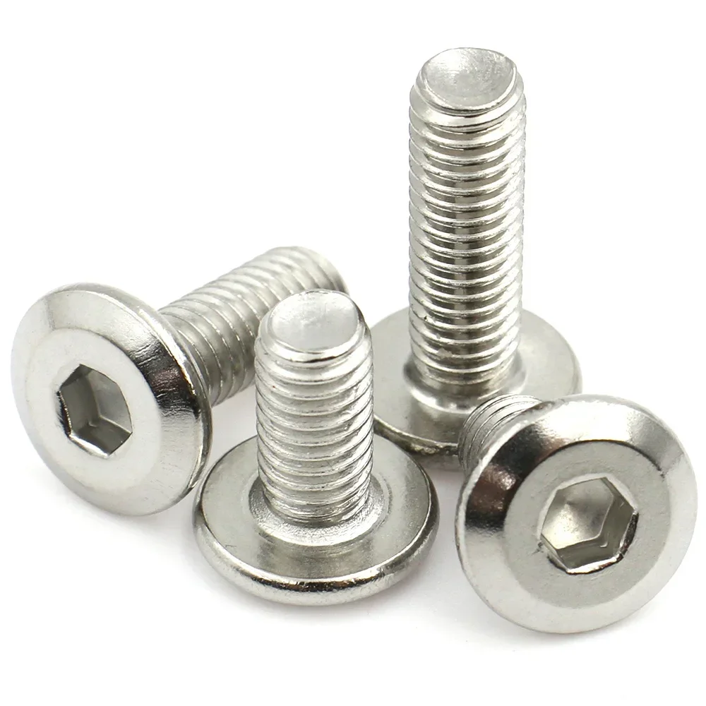 2-20 個 M3 M4 M5 M6 M8 (304 A2 ステンレス鋼) アレン六角六角ソケット大型フラットヘッド家具リベットネジ接続ジョイントボルト