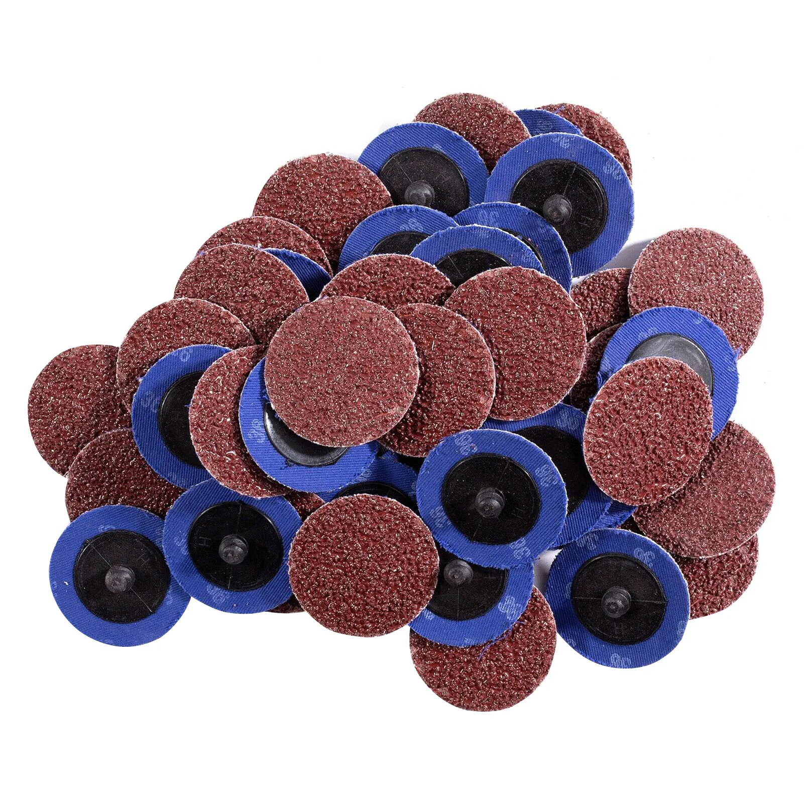 50Pcs 2Inch Sanding Grinding Discs 36 Grit Aluminum Oxide Die Grinder Roll Lock Disc Rust Paint Removal Grinder Accessories