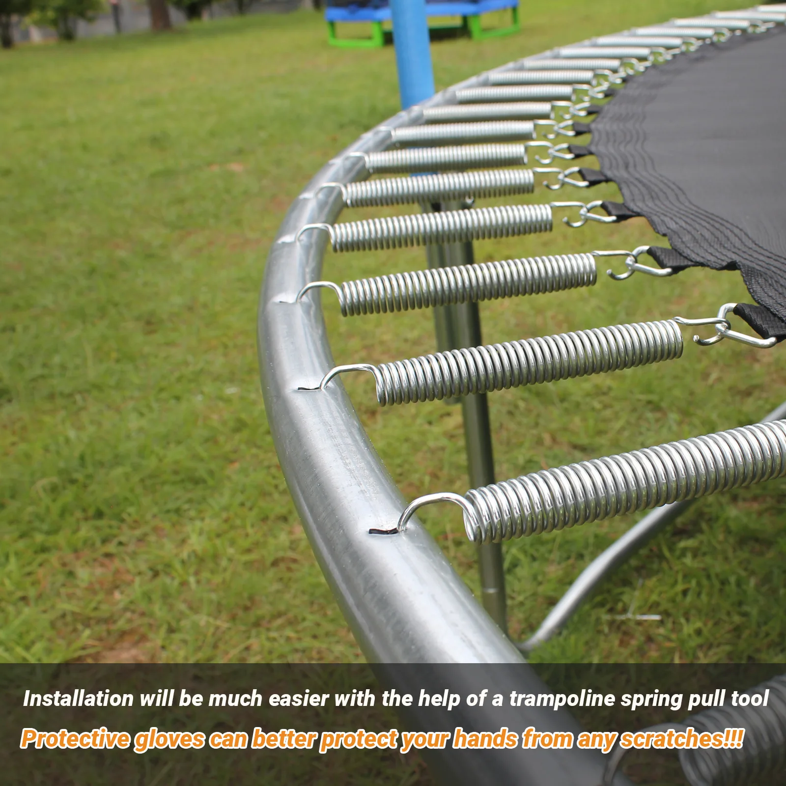 GSD Trampoline Replace Spring of length 145mm/180mm, Trampoline Replacement Galvanized Steel Springs