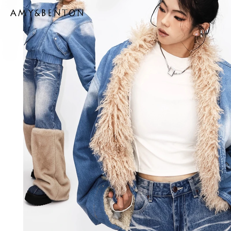 

American Retro Design Sweet Cool Women's Short Jacket 2025 Autumn Winter New Loose Versatile Warm Thick Cotton Jackets Ladies