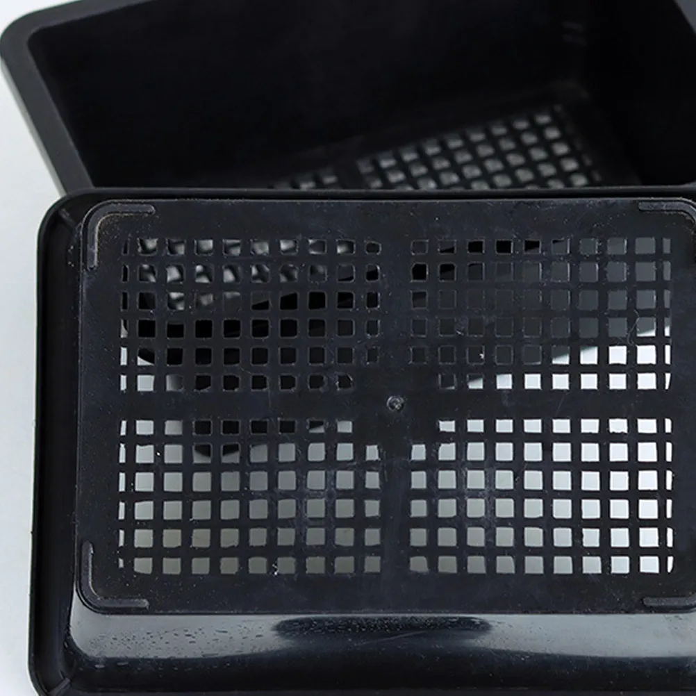 10Pcs Plants Nursery Tray Hollow Bottom Rectangle Plant Germination Starter Tray Gardening Breeding Greenhouse Growing Plate