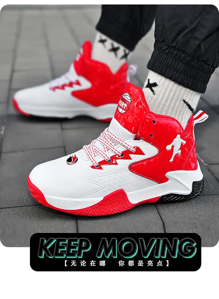 Zapatillas de baloncesto para niños, niñas, niños y adolescentes, transpirables, antideslizantes, con cordones, para adiestramiento en interiores y exteriores, zapatillas de tenis