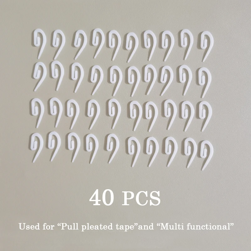 Asazal High Quality Four Prongs Fork Hooks S Plastic Hook For Curtain Rails Accessories Clamp Tracks Tulle Tape Clips Pin Drapes - view 3