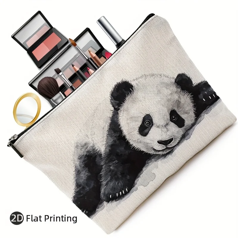 

A Cute Panda Rest Makeup Bag- Multifunctional Zipper Pouch, Jewelry Storage Bag, Perfect Travel Zipper Small Storage Bag.