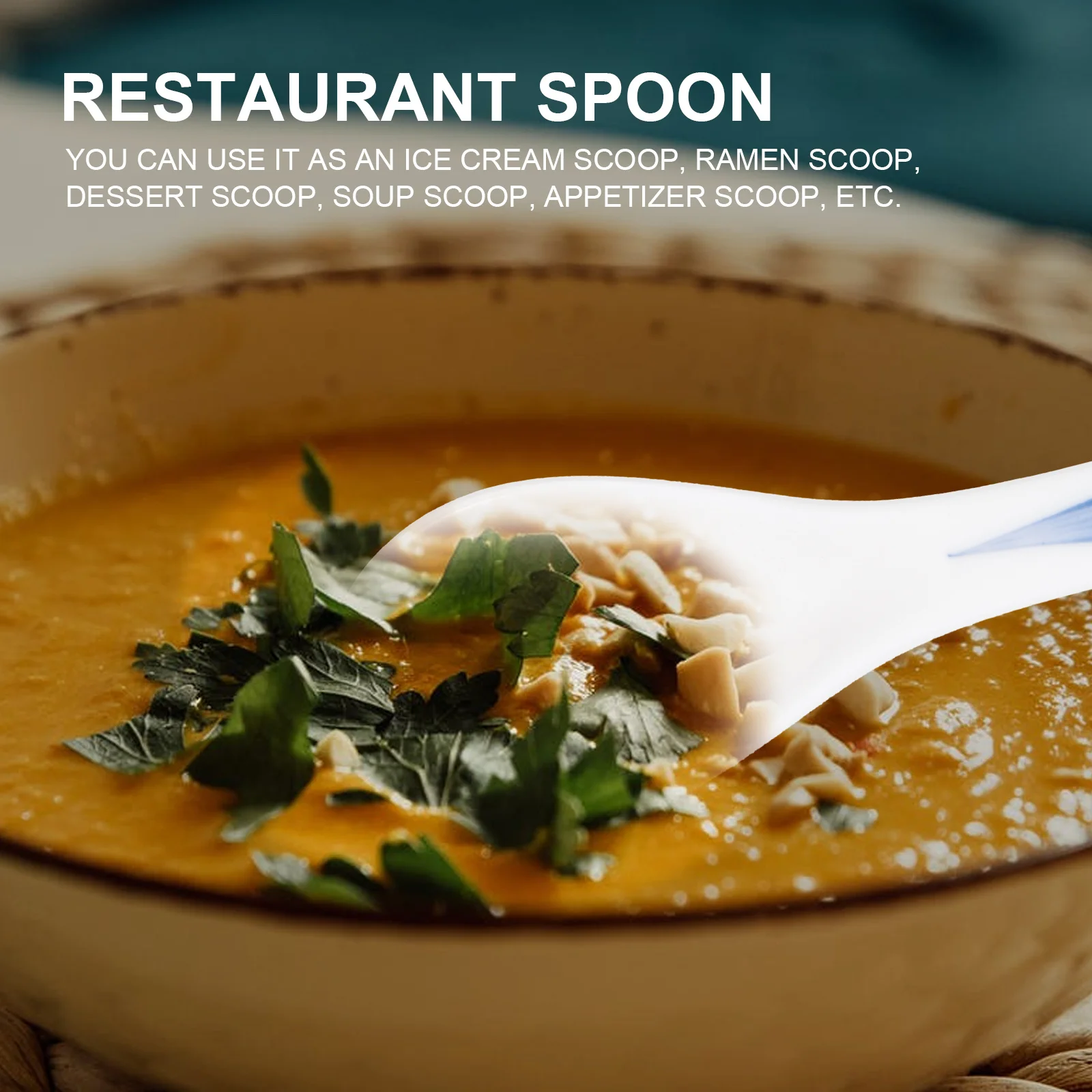 

6Pcs Rice Spoons Premium Ceramic Smooth Edge Scratch Resistant Timeless Design Suitable for Soup Cereal Porridge Milk Tea