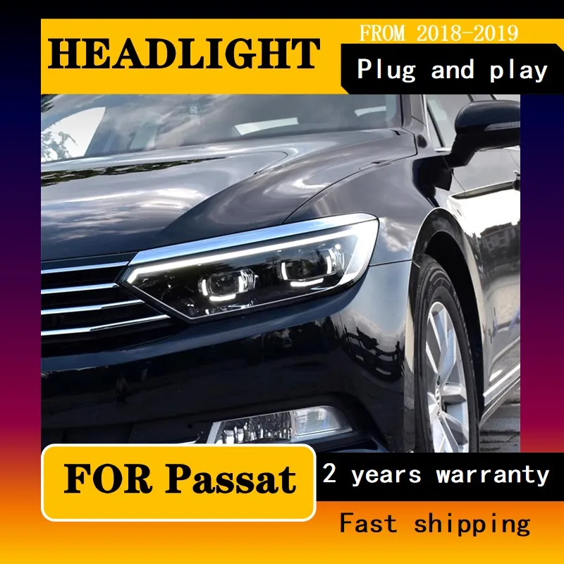 Car Styling for Head Lamp for VW Passat B8 LED Headlight 2015-2019 Volkswagen Passat Headlight DRL Turn Signal High Beam Project