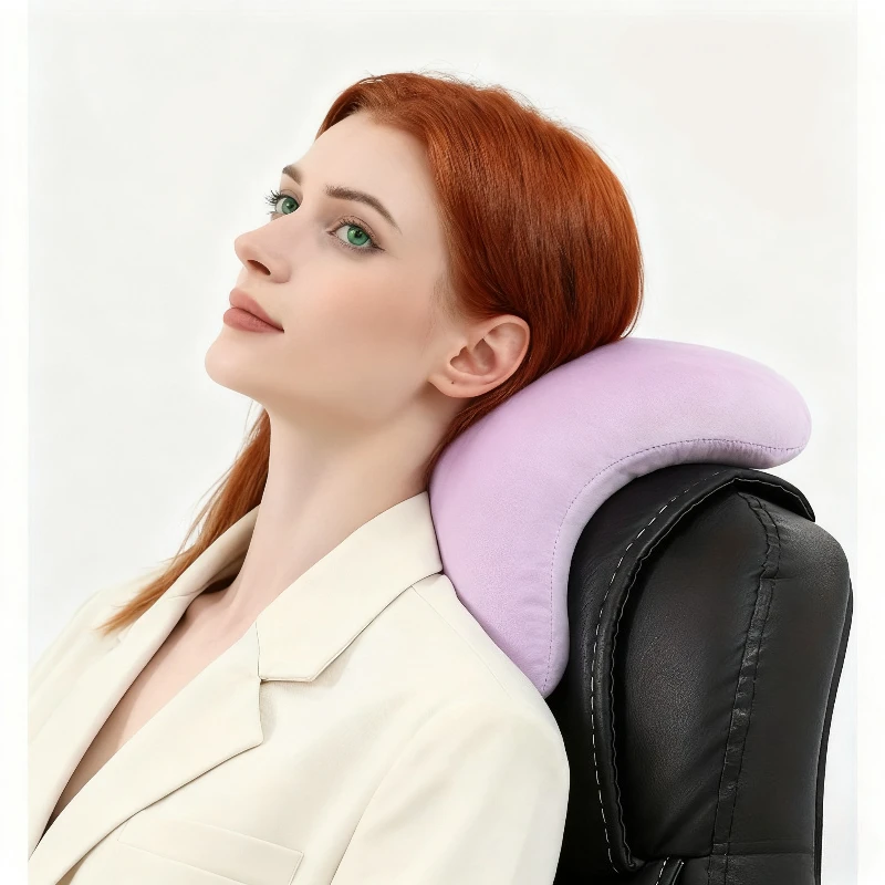 

Neck Support Pillow for Side Sleepers-Medium Soft Purple Office & Student Nap Pillow with Contoured Design,Thanksgiving gift