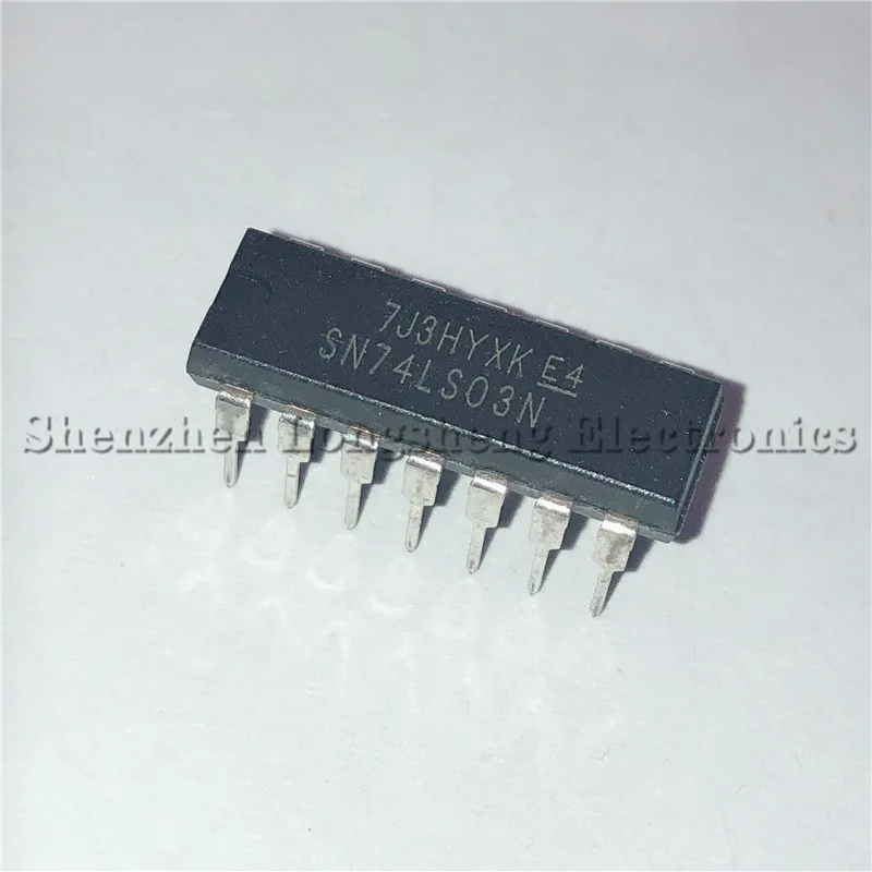 10PCS/LOT NEW SN74LS03N 74LS03 DIP-14 Gate/Inverter IC  In Stock