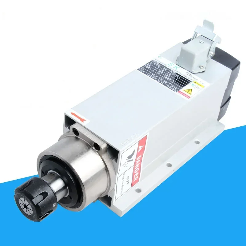 เครื่องแกะสลักแกนมอเตอร์ระบายความร้อนด้วยอากาศ2.2KW 3.5KW ความเร็วสูงอุปกรณ์มอเตอร์แกนหมุนสำหรับเครื่องแกะสลัก ER25 CNC