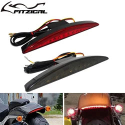 Motorcycle Rear Fender Tip Brake LED Running Tail Light Smoke/Red Lens For Harley Softail Breakout FXSB CVO FXSBSE 2013-2017