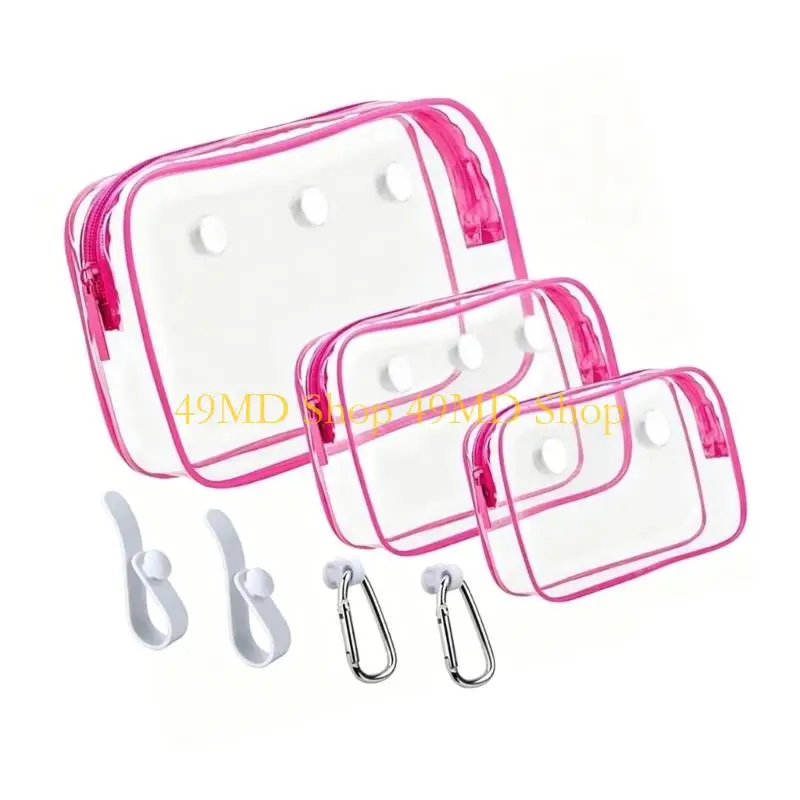 49MD Clear PVC Insert Container Holder Hooks Attachments for Most Beach Bag Accessories Easy to Installation