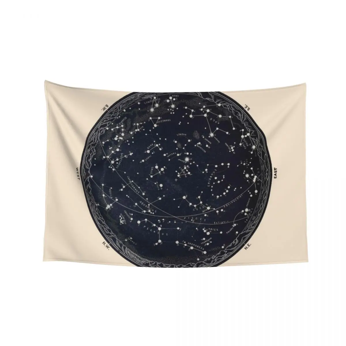 

Antique Map of the Night Sky, 19th century astronomy Tapestry Aesthetic Room Decoration Room Decor Korean Style Tapestry