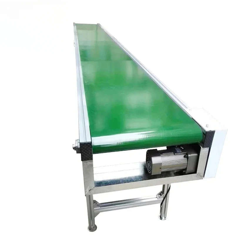 Chinese Factory Flat Belt Conveyor Factory Customization Green PVC Belt Conveyor System Design Food Grade White Belt Conveyor