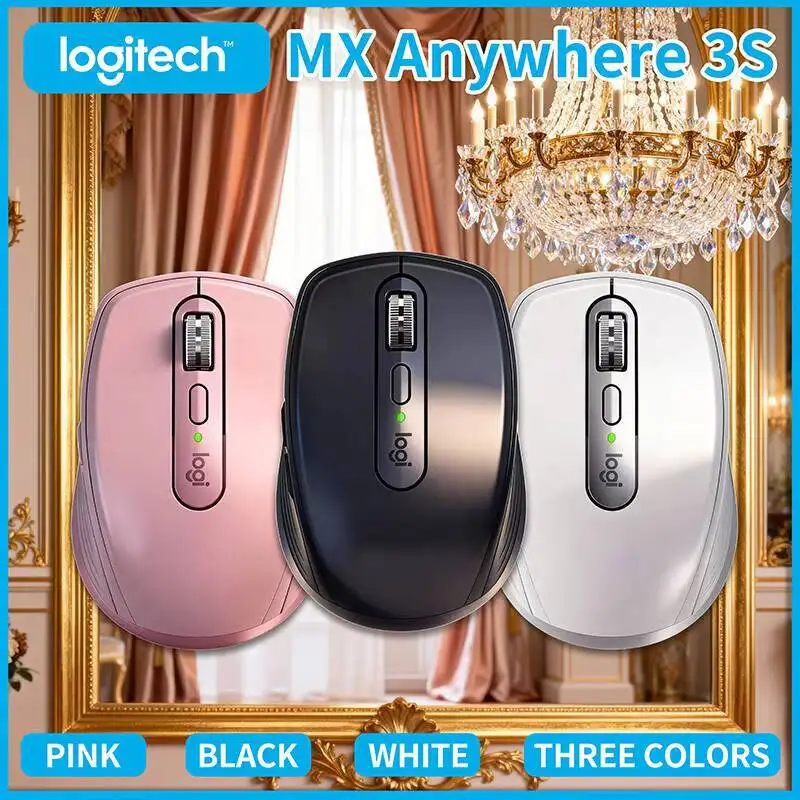 

High-Performance MX Anywhere 3S - 8K DPI, Hyper-Scroll, Silent Click, Perfect for Pet Food Inventory & Clinic Desk Station