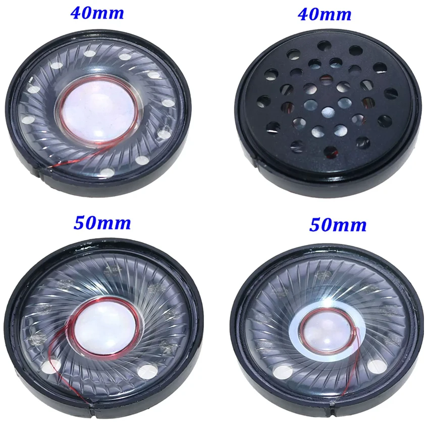 27/30/40/50 mm Headphone Speaker Unit With Cap White/Black Magnetic Headset Driver Full Range Noise Reduction DIY HiFi Speakers