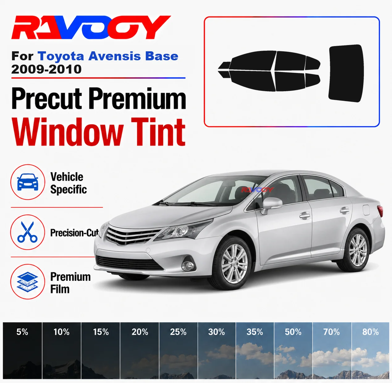 premium-precut-window-tint-kit-front-rear-windows-rear-windshield-for-toyota-avensis-base-2009-2010-car-solar-nano-ceramic-film