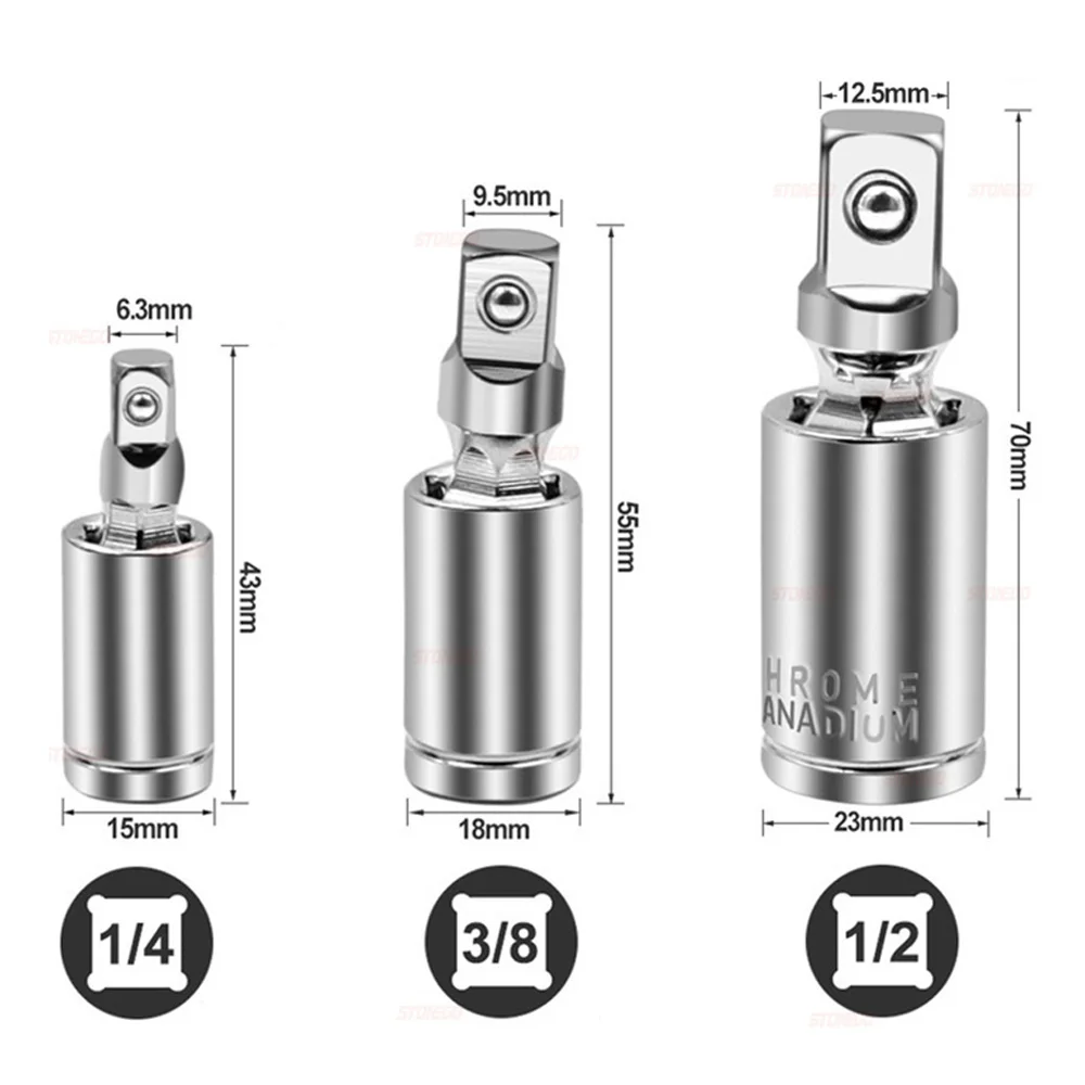 STONEGO Socket Adapter Impact Tools Universal Joint for Home Decoration Screw Installation and Disassembly