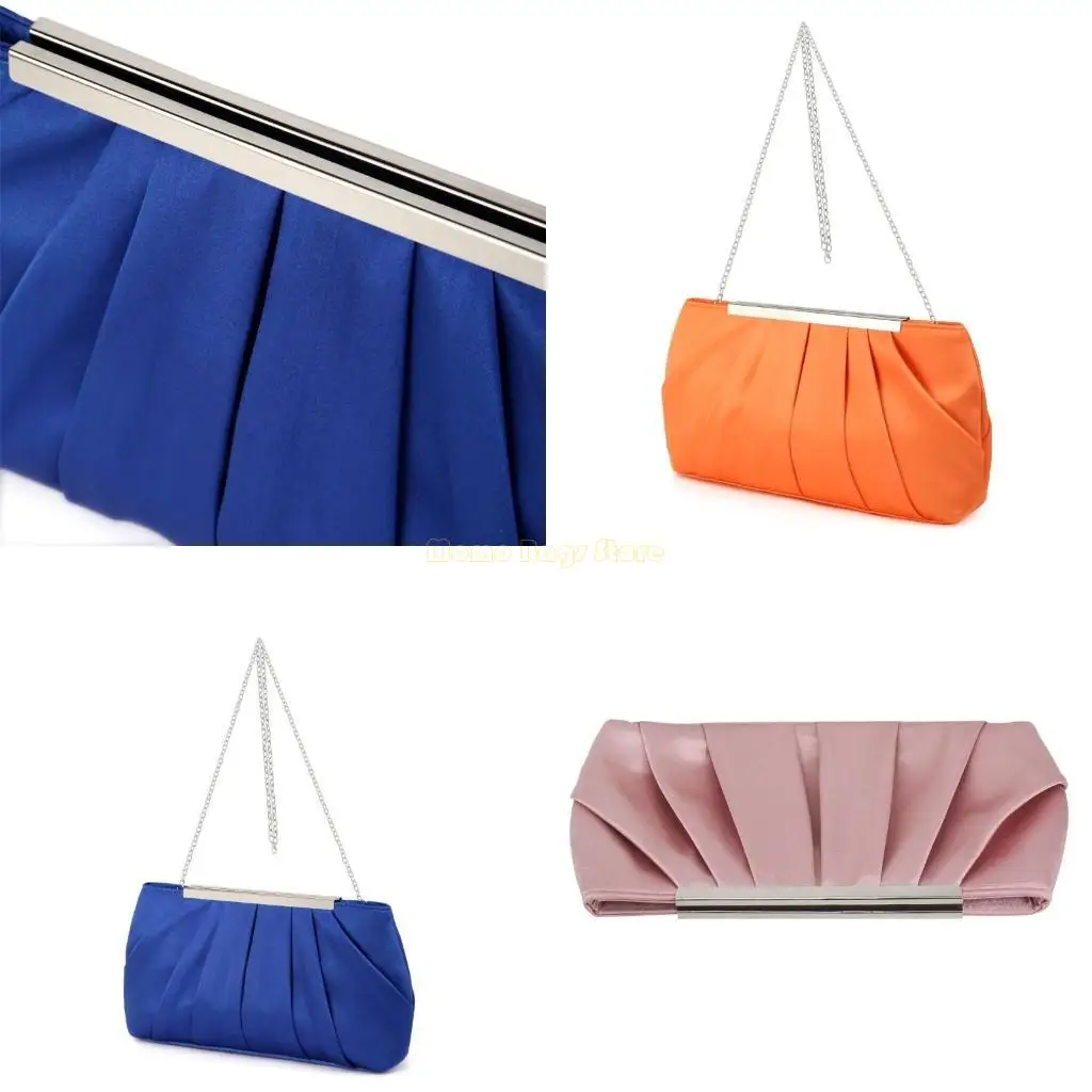 

X90D Shoulder Bag Girl Women Pleated Formal Evening Bag Lady Purse Wedding Clutches