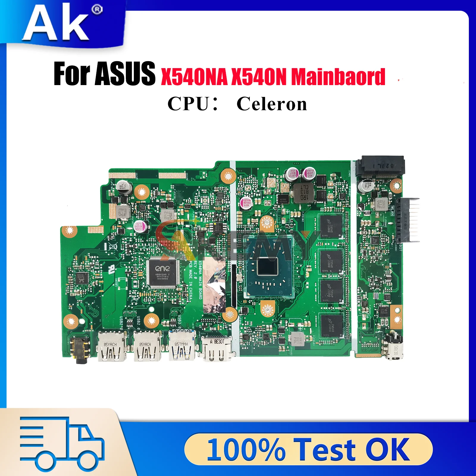 

X540NA Материнская плата для ноутбука ASUS VivoBook R540N X540N D540N X540NA F540N X540NV A540N Материнская плата для ноутбука с процессором Celeron stk