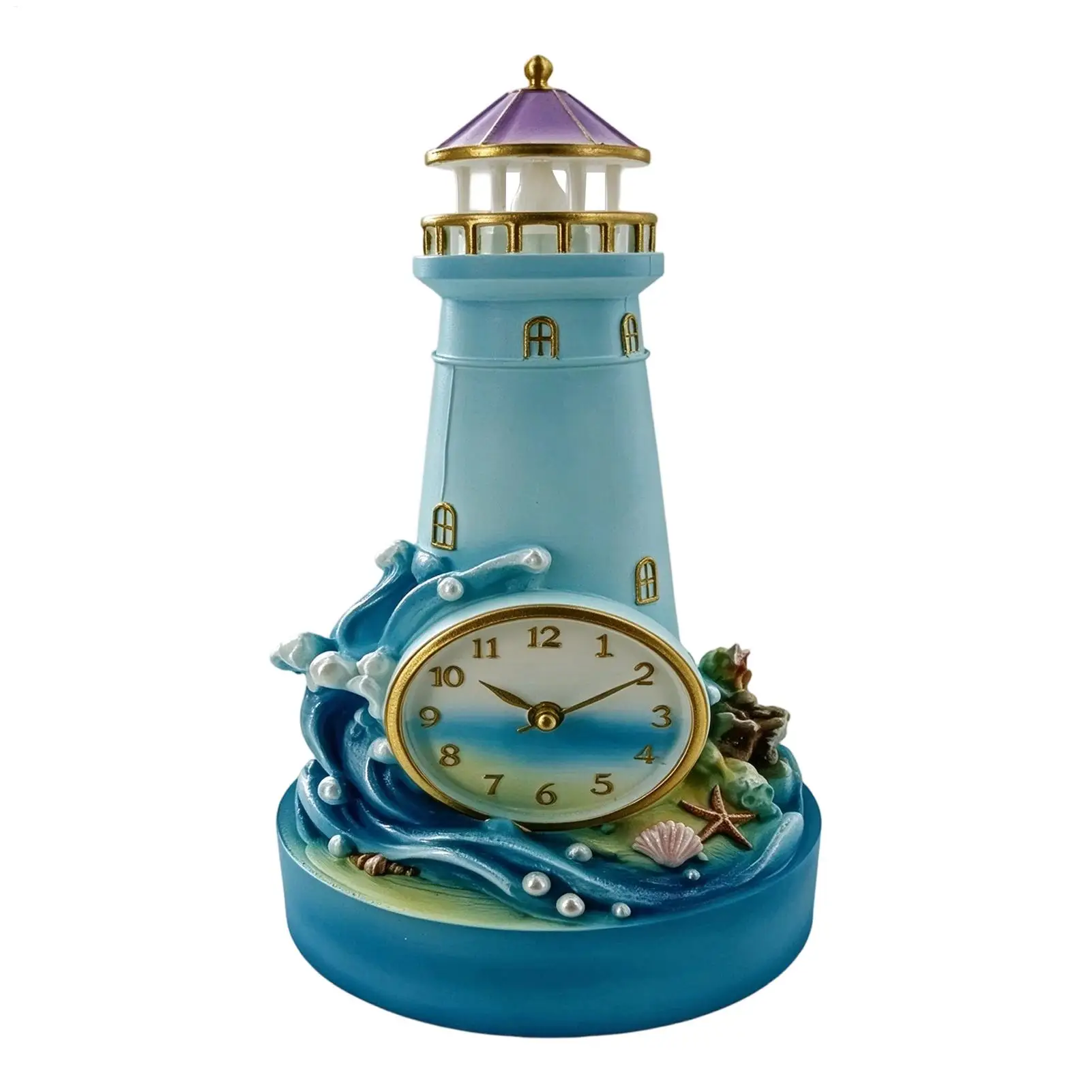 Clock For Bedroom Beach Theme Decorative Easy Read Home Decor Desktop Clock For Living Room Office Desktop Shelf Bedside