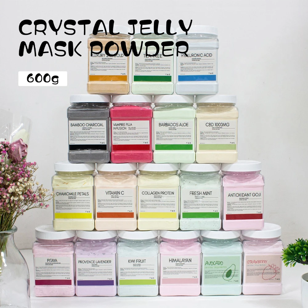 650G Gelei Masker Poeder Schoonheidssalon Zachte Film Poeder Spa Hydro Anti-Aging Fleuren Van Gezichts Revitaliserende Diy Kristallen Masker