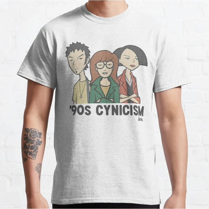 

Retro Sick sad world tv shows Gift t shirt 90s Nostalgia cartoon Graphic Clothes 0217 Large size Tops 100% cotton printed tee