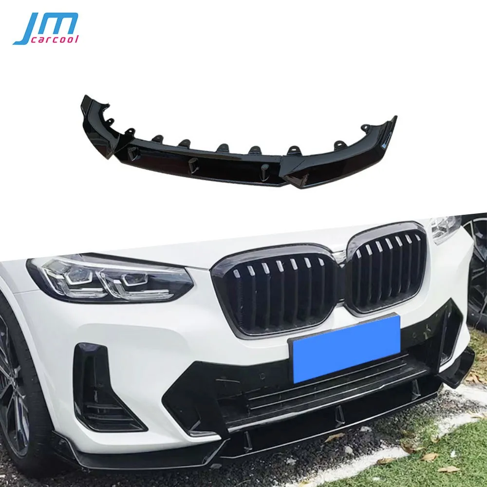 

3Pcs/set ABS Front Bumper Lip Chin Spoiler For BMW X3 G01 X4 G02 M Sport 2022+ Front Bumper Lip Chin Spoiler Body Kit