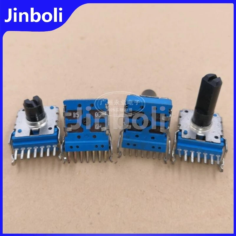 2PCS RK14 Type 7Pins Double Potentiometer B50K C50K With Midpoint Audio Volume Control Potentiometer Shaft Length 8MM/13MM