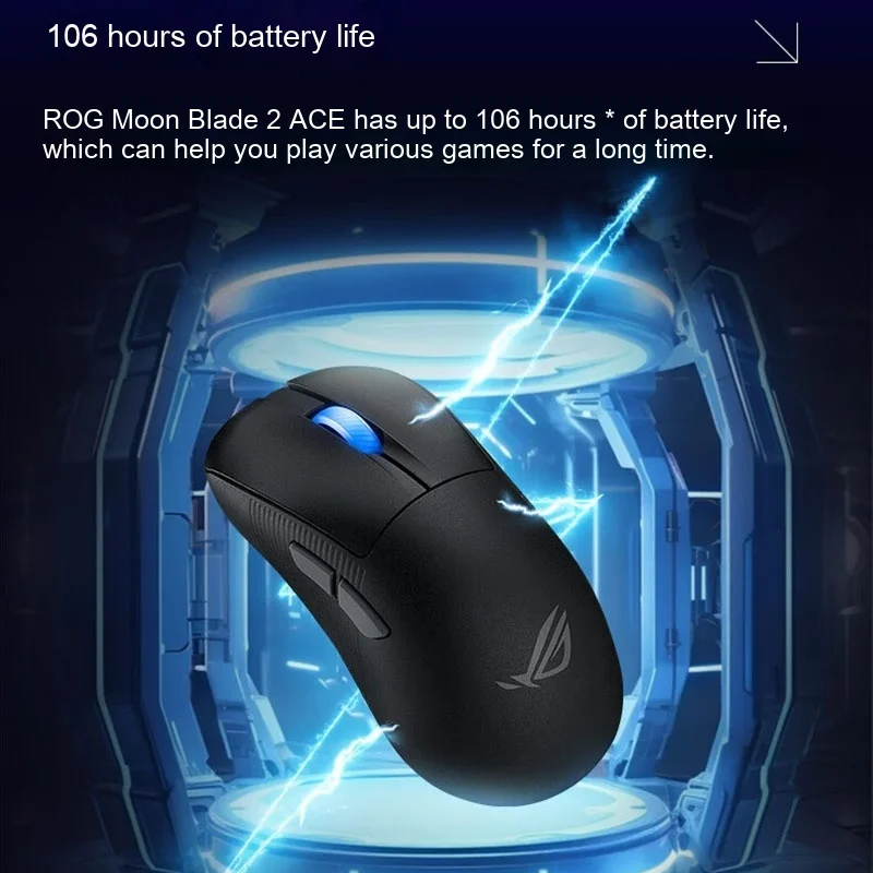 Imagem -04 - Rog-keris Ace 2.4g Bluetooth Wired Lightpeso Game Mouse 2.4g Longa Resistência sem Fio 4k Wired 8k Esports Escritório