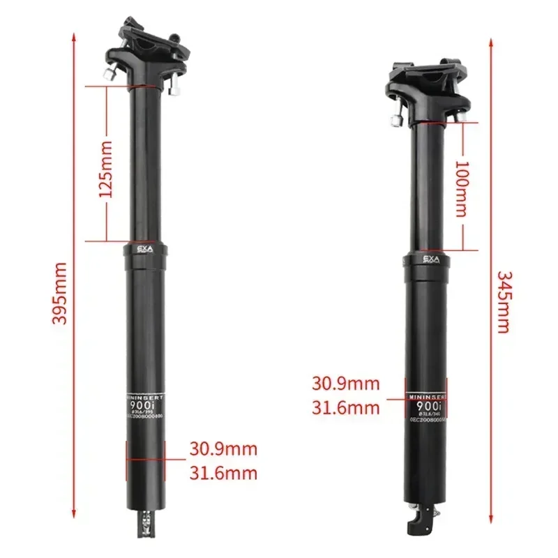 ks exa 900i Dropper Seatpost Mtb 31.6/30.9mm Dropper Post Mountain Bike Internal Cable Routing Travel 100mm/125mm