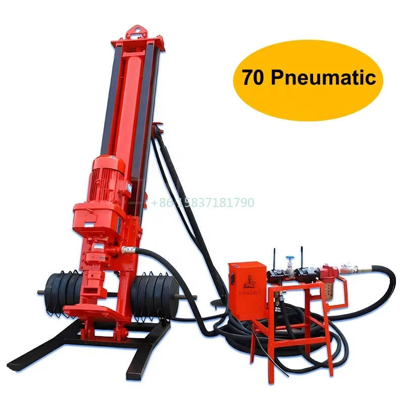 Small DTH Drilling Rig Anchor Slope Protection Portable Pneumatic DTH Drill Rig for Hard Rock Mining Rotary Impact Machine