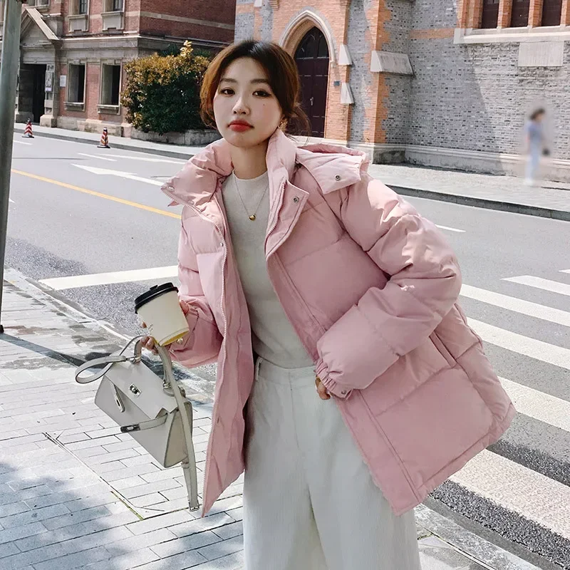 

Winter Women Jacket Coats Long Parkas Female Down Cotton Hooded Overcoat Thick Warm Jackets Windproof Casual Student Coat