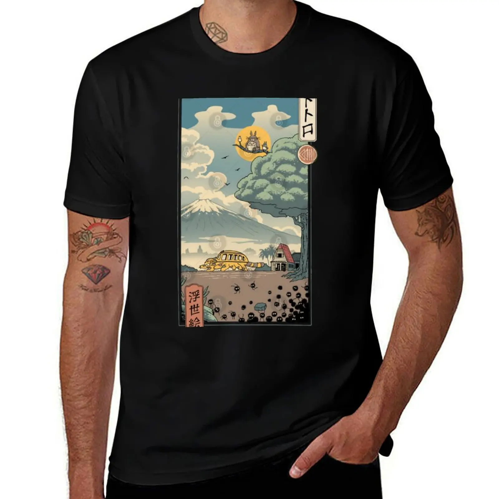 Neighbor s Ukiyo e Perfect Gift T-Shirt men t shirt cotton 100% T-Shirt