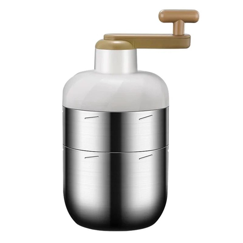 ABMS-DIY Sand Ice Machine Manual Hand Operated Shaved Ice Crusher Household Mein Mein Ice 304 Stainless Steel