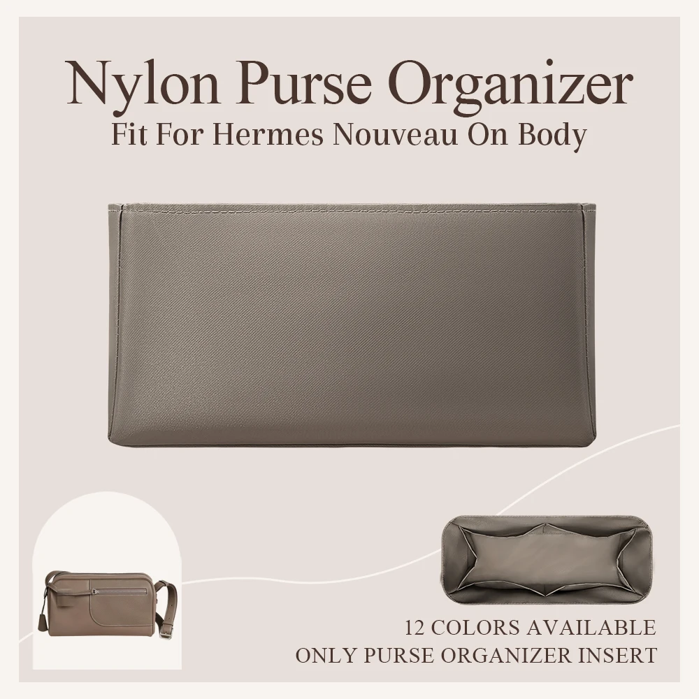 Nylon Purse Organizer Insert Fit for Hermes Nouveau On Body Bag Inside Purse Liner Storage Bag In Bag Inner Makeup Organizer Bag