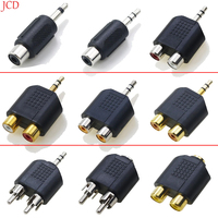 2PCS Dual RCA Male/Female to RCA 3.5mm 6.35mm 6.5mm 1/8\