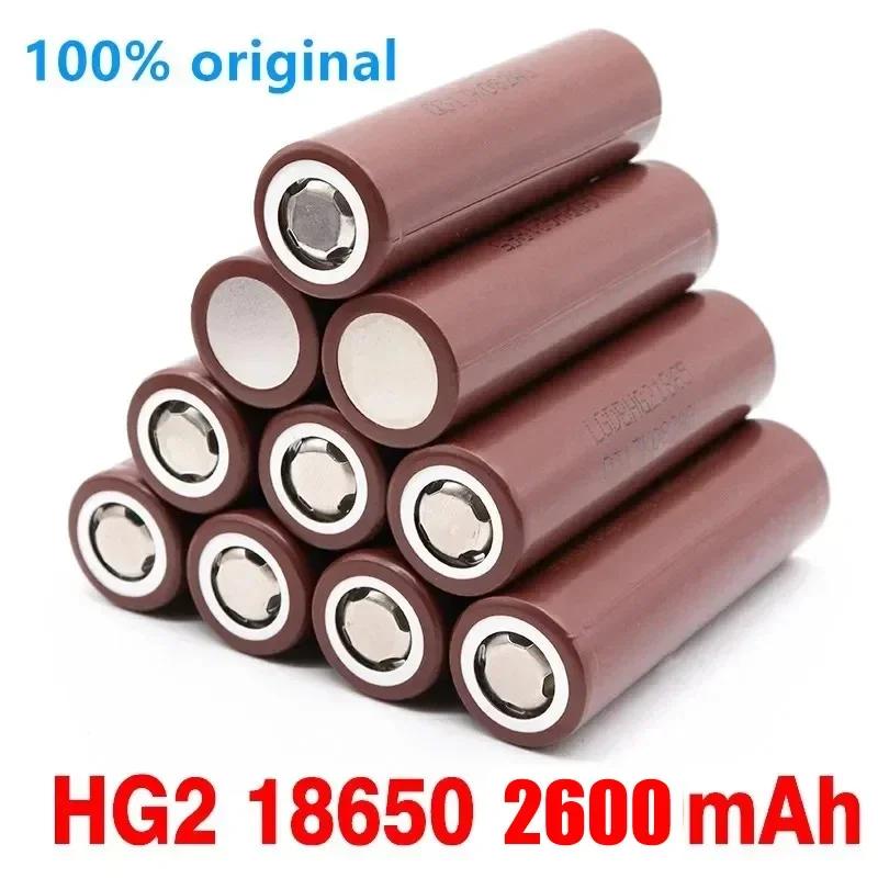 Free Shipping Rechargeable Battery Original 2024NEW Hot Selling 18650Battery Lithium-ion HG2 3.7V 2600MAHfor MicrophoneComputers