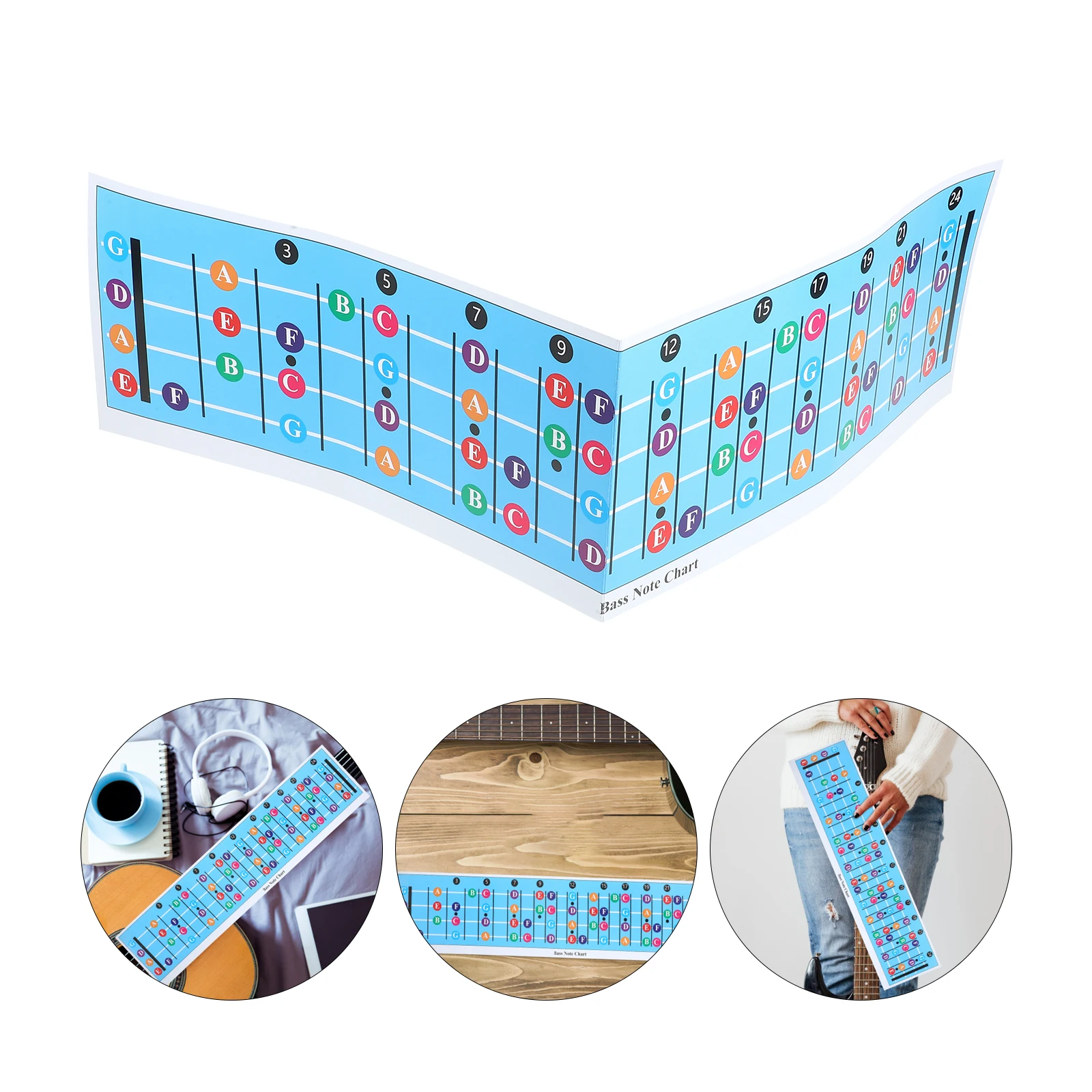 

Electric Bass Scale Chart Guitar Chord Diagram Notes Poster Bass Learning Guide Wall Music Theory Resource for Beginners