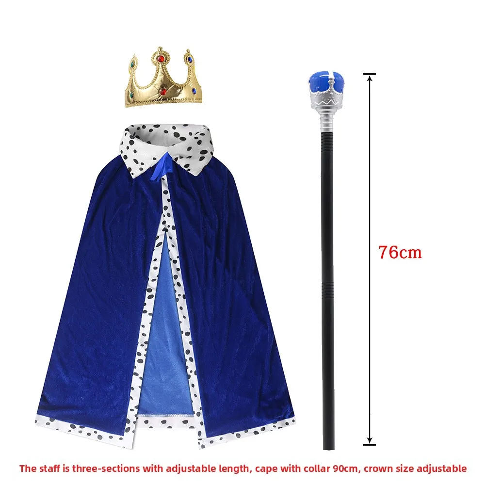 زي الملك للهالوين للبالغين، عباءة الأمير والأميرة، زي تنكري للمهرجانات والحفلات التنكرية، زي الأمير والأميرة ليوم الطفل